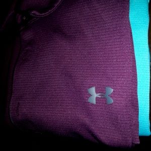 2 Under Armour polo shirts Teal and Purple 2XL